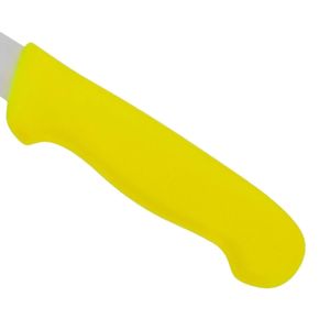 Couteaux à désosser à manche jaune avec lame étroite argentée et poignée ergonomique pour le travail de découpe de la viande et de la volaille - Product Image 5
