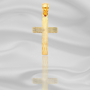 Brand New 18K Plaqué Or Croix Charme Pendentif Collier Super À La Mode Classique Diamant Style pour Femmes Hommes Enfants Alliage Christian - Product Image 4