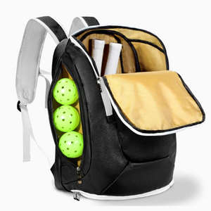 Sac à dos de pickleball imperméable, décontracté et durable, 30-40L, fermeture éclair 1680D, compartiment à chaussures, multi-poches, sac pour équipement sportif - Product Image 4