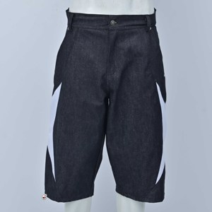Shorts Bermuda Noirs pour Hommes, Taille Mi-Haute, Fermeture Boutonnée, Tendance, Décontracté, en Denim 100% Coton Tissé, Écologique, Respirant, Idéal pour la Gym et la Course à Pied, Séchage Rapide - Product Image 1