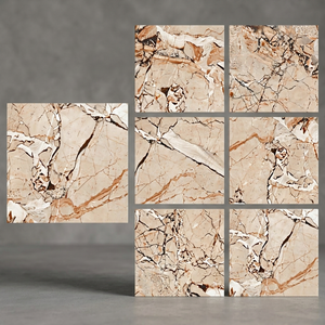Carreaux de porcelaine pleine masse Antico Peach Luminous, aspect marbre, design premium, 80x80cm, aspect brique, antidérapants, adhésifs, pour salle de bain et extérieur - Product Image 1