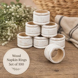 <b>Ceramic</b> Napkin <b>Rings</b> Round Table Decoration Durable Eco Friendly Dishwasher Safe Wedding Party Dinnerware Accessory - Product Image 2