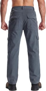 กางเกงล่าสัตว์ลายพรางบุขนแกะคุณภาพสูงสำหรับผู้ชาย กันลม กันน้ำ กางเกงยุทธวิธีแบบซอฟต์เชลล์ - Product Image 4