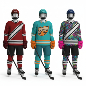 Top Trending Made Pakistan Men's Ice Hockey Uniforms Printed 100% Polyester Anti-Bacterial New Design Best <b>Sale</b> Custom ODM/OEM - Product Image 5