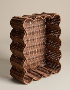 Decorative Scalloped Edge Rattan <b>Tray</b> Unique Handwoven Wicker Serving <b>Tray</b> Durable Eco Friendly Artistic Design Elegant OEM ODM - Product Image 4