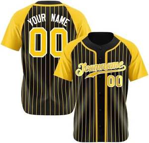 Camiseta de Béisbol Personalizable para Hombre y Jóvenes, Camiseta Deportiva con Rayas Personalizadas - Product Image 1