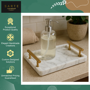 Proveedor Indio Vende Bandeja de Mármol Moderna para Maquillaje y Joyas, Organizador Elegante para Baño, Bandeja de Mármol a Bajo Precio - Product Image 5