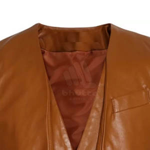 Chaleco de cuero para mujer, corte ajustado, hecho en Pakistán, chaleco de cuero de vaca hecho a medida, a la moda. - Product Image 4