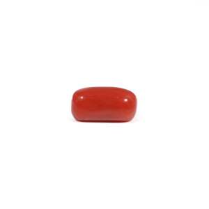 Natural Red Coral Oval Cabochon Loose Gemstone 3.6 Carat Certified Wholesale - Product Image 3