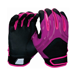 Black White Leather Batting Gloves <b>Padded</b> Ambidextrous Buckle Closure Knit Fabric Unisex Adult Training - Product Image 1