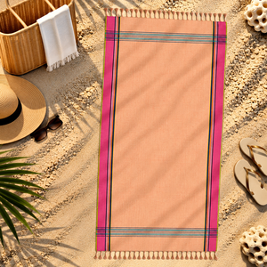 Toalla Kikoy de Algodón Suave Teñida con Hilo, a Rayas, Súper Absorbente, Ecológica, con Flecos, para Venta al por Mayor - Product Image 1