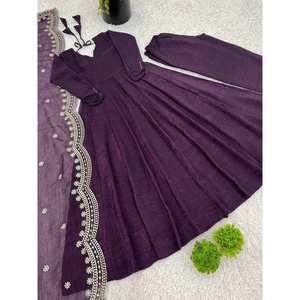 Designer Fancy <b>Party</b> Wear Evening <b>Dress</b> with Dupatta Elegant Gown for Special Occasions - Product Image 3