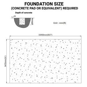 30 'X 50' TMG-ST3050V muro dritto di picco soffitto riparo di stoccaggio con copertura in PVC 17 oz resistente e porte di azionamento - Product Image 5