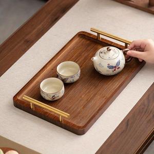 Plateau de rangement et de service élégant avec poignées dorées, design spacieux, idéal pour le vin, les collations, les fêtes, les cadeaux et la décoration intérieure - Product Image 1