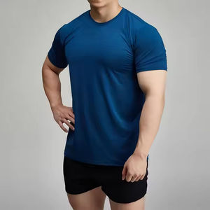 T-shirts ajustés de couleur unie pour hommes – Choix populaire très demandé pour la musculation – Vêtements de sport à prix de gros - Product Image 6