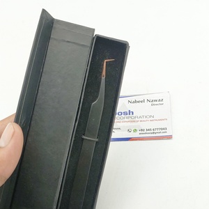 ขนตาปลอมทำจากเส้นใยงาม90องศาพร้อมแหนบปลายแหลมสีโรสโกลด์สำหรับแต่งขนตาสีดำคุณภาพสูง - Product Image 3