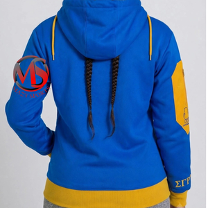 Nouvel Arrivage Sweat à Capuche Décontracté pour Femme avec Demi-Zip, Broderie Sigma Gamma Rho 1922 et Poche sur la Manche Zippée - Product Image 6