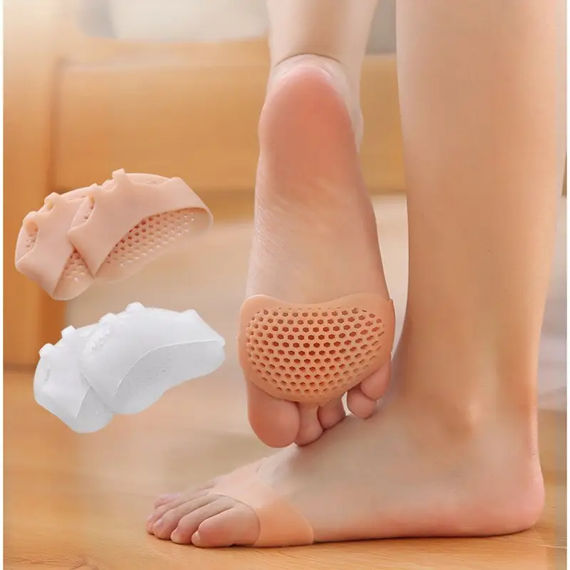 Silikon-Gel-Vorfußpads Schmerzlinderung Unterstützung Vorderfußpflege rutschfeste Pads Verhindern Schleifen Füße Fußpflege-Pad