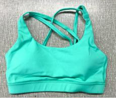 Soutien-gorge de sport jaune sans armatures pour femme, dos croisé, sans coutures, idéal pour le yoga - Product Image 6