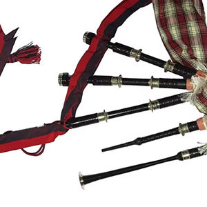 Superbes dudelsaks écossais des Highlands en bois de rose brun avec montures argentées, dudelsaks en bois noir, motif écossais Tartan, fierté écossaise - Product Image 4