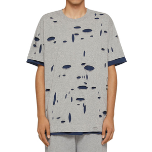 T-shirt décontracté personnalisé pour homme, effet vieilli, haute qualité, délavé à l'acide, vintage, respirant, 100% coton, tissu toile, prix abordable - Product Image 3