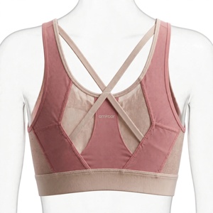 Sujetador Deportivo Rosa para Mujer, Transpirable, Tejido, con Soporte, Diseño Deportivo de Color Sólido - Product Image 2