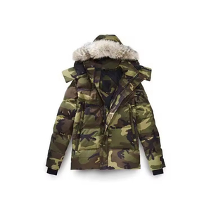 High Quality Custom Men's <b>Parka</b> <b>Jacket</b> Warm Canadian Style Down with Hooded Collar and Zipper Closure for Outdoor Use - Product Image 2
