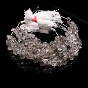 ลูกปัดหินควอตซ์ลายจุดธรรมชาติแกะสลักจากเปลือกหอยเจาะรูด้านข้างขนาด 9-10 มม. ลูกปัดควอตซ์ลายจุดแกะสลักด้วยมือสำหรับทำเครื่องประดับขายส่ง - Product Image 5