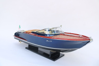 Édition limitée de luxe Riva Aquariva bleu foncé modèle en bois fabriqué à la main Yacht élégance intemporelle pour les collectionneurs et la décoration