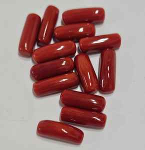 Coral Rojo Natural Italiano en Forma de Cápsula, Gema de Alta Calidad, Gema Suelta para Joyería - Product Image 2