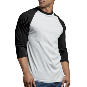 Breathable Athletic Mens Raglan Sleeve T-shirt Quick Dry Two Tone <b>Baseball</b> Tee Workout Activewear Custom Logo Sports Clothing - Product Image 3