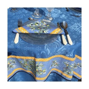 OEM ODM Support Service de conception personnalisée Table rectangulaire classique Cuisine Fil teint Pop Salle à manger Belle couverture de table brodée - Product Image 4