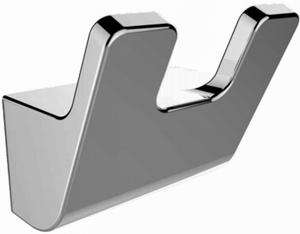 Crochets muraux doubles en métal chromé modernes pour salle de bain, avec protection anti-corrosion écologique et nettoyage facile - Product Image 1