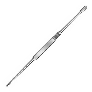 เครื่องมือผ่าตัดสแตนเลสแบบยกกระดูกอ่อนชนิด Cottle Septum Elevator Periosteal Elevator ขนาด 23 ซม. / 6 นิ้ว พร้อมปลายขนาด 5 มม. และ 1.5 มม. - Product Image 5