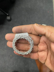 Bague de montre entièrement sertie de strass argentés pour GA2100, pour hommes et femmes, accessoires de bijoux hip-hop - Product Image 2
