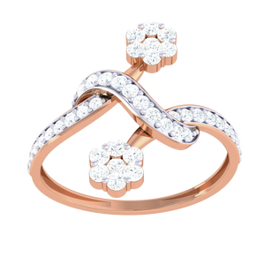 Anillo de Diamantes con Diseño Infinito y Trenzado, Elegante, para Mujer, Regalo de Joyería Única para Boda o Compromiso - Product Image 2