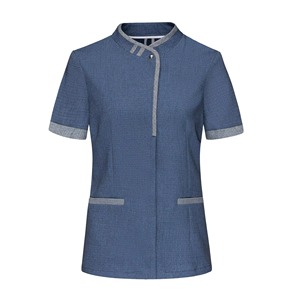 Uniforme de nettoyage pour personnel d'hôtel unisexe en gros, en polyester/coton, service OEM, logo personnalisé - Product Image 3