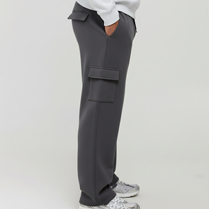 Eco-Friendly Custom Made Casual Vintage Washing 100% Cotton Canvas Heavyweight <b>Oversized</b> Side <b>Cargo</b> Pockets Men's <b>Pants</b> - Product Image 3