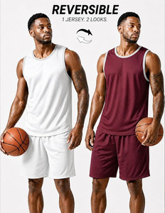 Maillot d'entraînement réversible personnalisé en maille, gilet de sport, maillot de football d'entraînement 100 % coton respirant à l'avant, vente en gros pour adultes - Product Image 3