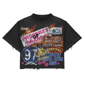 เสื้อยืดผู้ชายผ้าฝ้าย 100% ทรงหลวม พิมพ์ลาย เสื้อยืดทรงบ็อกซี่ 240 GSM ผ้าฝ้ายพรีเมียม สีดำ พิมพ์ลายกราฟิก สตรีทแวร์แบบ DTG สั่งทำได้ - Product Image 1