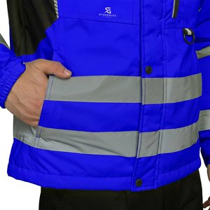 Chaqueta de Trabajo de Seguridad Impermeable de Alta Visibilidad para Hombre, Reflectante, de Invierno, para Construcción, Resistente al Viento, 2026 - Product Image 4