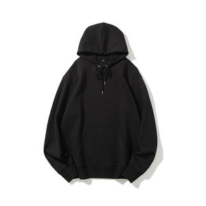 Sudadera con Capucha Lisa para Hombre, de Algodón y Felpa, con Bolsillo Canguro, Capucha Ajustable, Estilo Casual Urbano, Prenda Superior para Uso Diario - Product Image 1