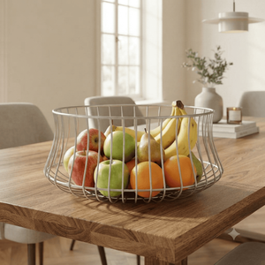 Corbeille à fruits moderne en fil métallique, grande corbeille de rangement pour fruits sur comptoir de cuisine, organisateur pour table à manger, décoration intérieure - Product Image 3