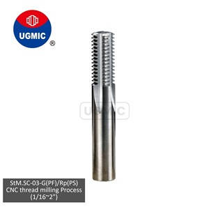 StM.SC-03-Thread Mill-G1/16,G1/8,G1/4,G3/8,G1/2,G5/8,G3/4,G1"-G(Rp&PF&&PS)Thread-Straight Flutes-Solid Carbide - Product Image 1