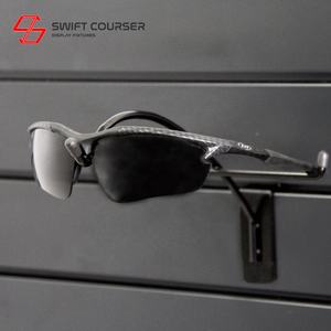 Slatwall Wall Mounted Portable Black Metal Sunglasses Holder Hardware <b>Display</b> <b>Rack</b> Stand for Retail Shops Promotion - Product Image 3