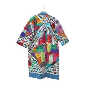 Bata Kantha Multicolor de Algodón con Parches Hechos a Mano, Transpirable y Suave, para Verano e Invierno, Precio de Fábrica - Product Image 5