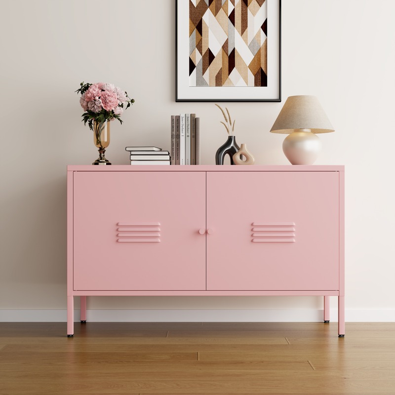 High Foot TV Stand Cabinet Steel
