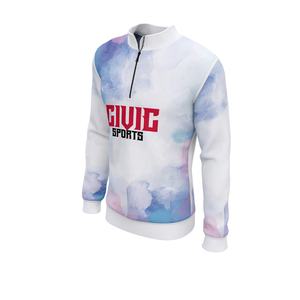 Haute qualité hommes quart fermeture éclair à capuche personnalisé Fitness sweat XS taille polaire tissu échauffement impression en gros pour l'automne - Product Image 5