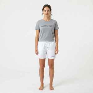 <b>Women's</b> Cotton Two Piece Set Short Sleeve <b>T</b>-<b>Shirt</b> With <b>White</b> Shorts Casual Spring Summer Wear - Product Image 3
