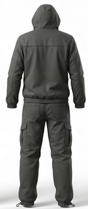 Men's Reinforced Hooded Thick Camouflage Sublimation Printed 100% Polyester Outdoor Camping <b>Techwear</b> <b>Jacket</b> - Product Image 2